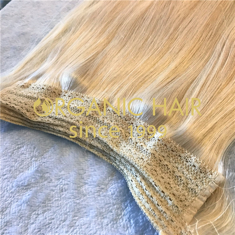 Top quality product Full cuticle hair extensions:blonde #60 halo hair H60